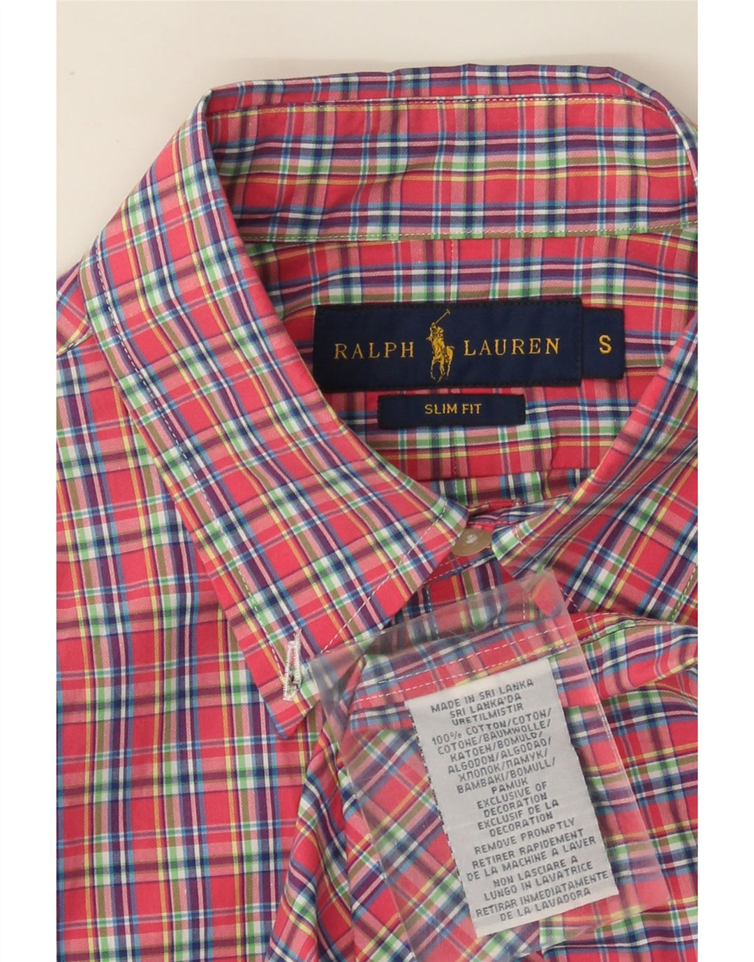 Koszula męska Ralph Lauren o dopasowanym kroju, mała, bawełniana w czerwoną kratę