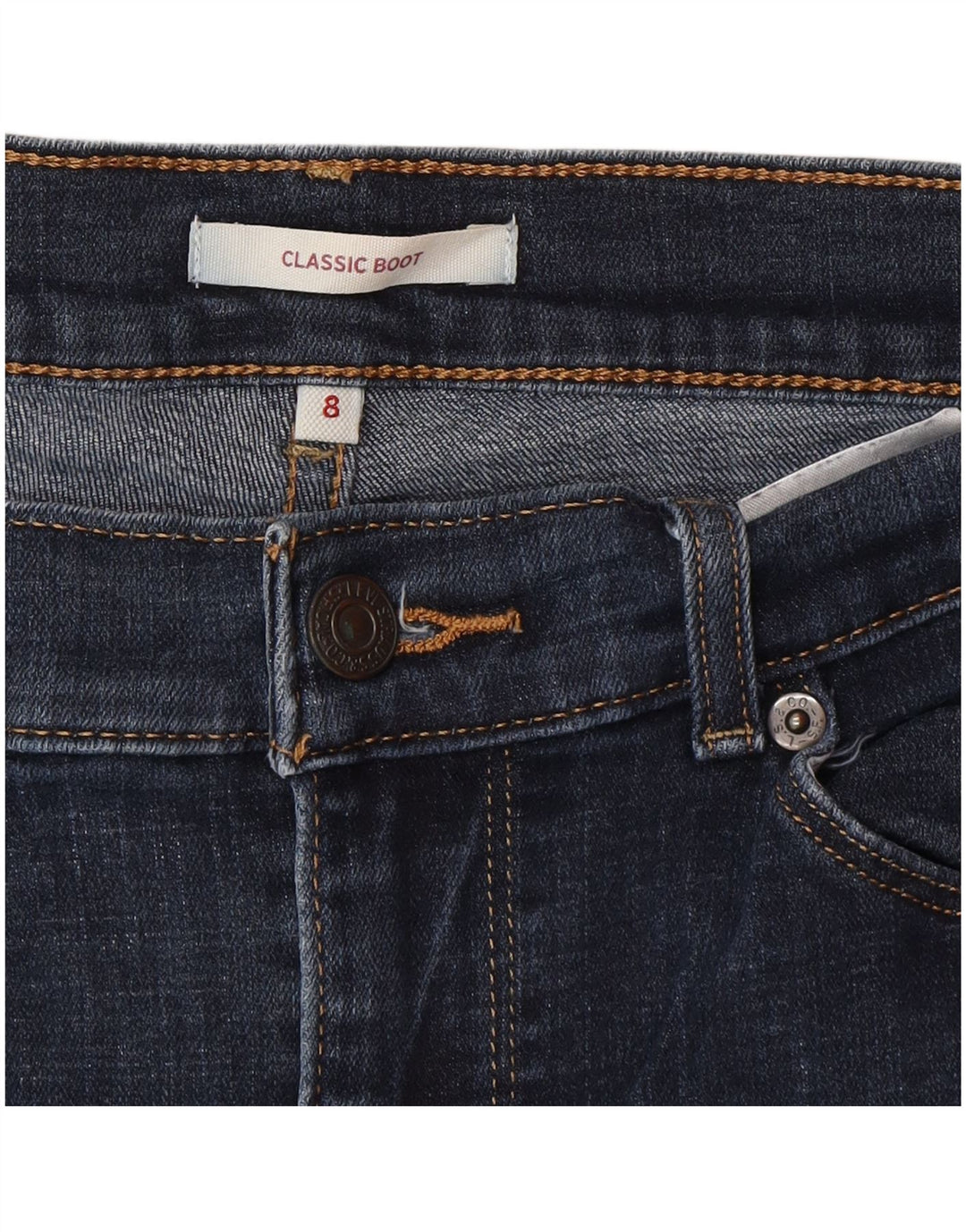 Damskie klasyczne jeansy Bootcut Levi's US 8 Medium W29 L32 Niebieskie