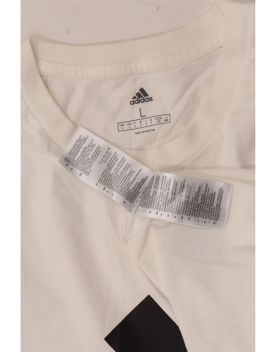 Męska koszulka z grafiką ADIDAS, duża, biała, bawełniana