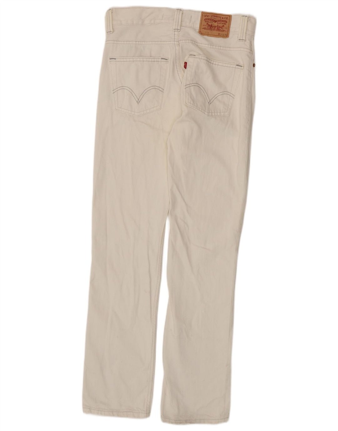 Męskie jeansy LEVI'S 511 W31 L34 w kolorze złamanej bieli, bawełniane