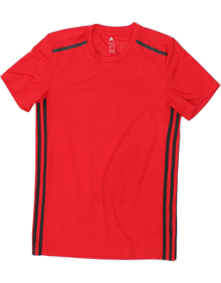ADIDAS Mens Climacool T-Shirt Top Small Red Polyester Vintage Adidas and Second-Hand Adidas from Messina Hembry 