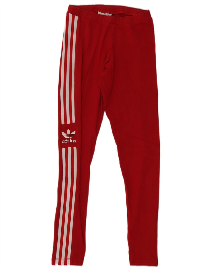 Damskie legginsy Adidas Graphic UK 8 Small Red Cotton