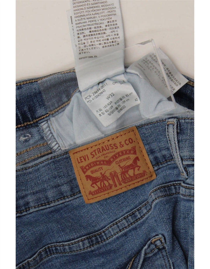 Damskie klasyczne spodenki jeansowe Levi's W32, duże, niebieskie, bawełniane