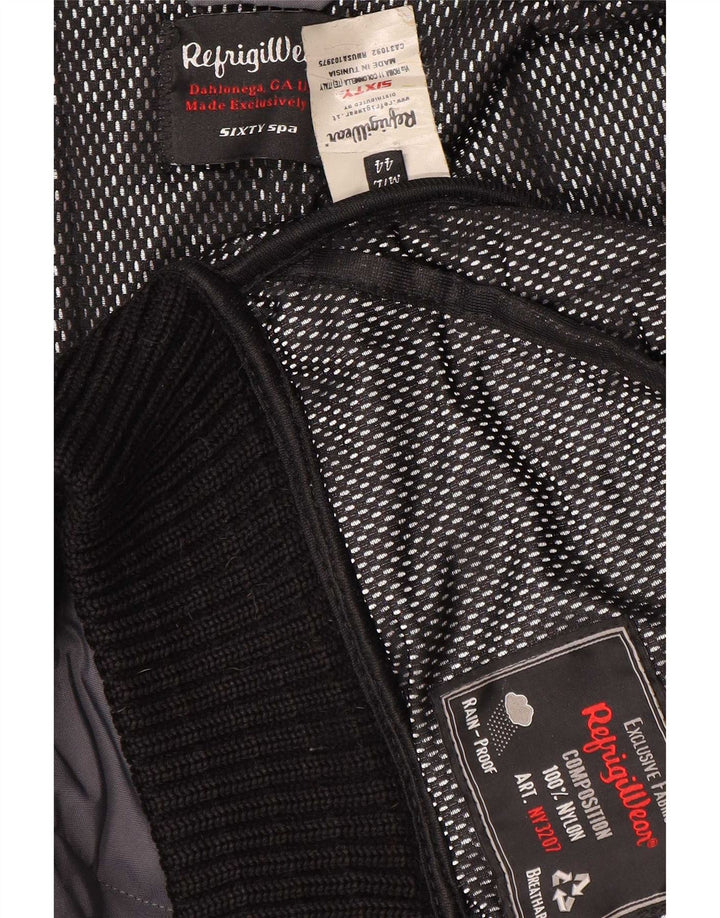 Damska kurtka przeciwdeszczowa z kapturem Refrigiwear IT 44 Średni szary nylon w blokach kolorów