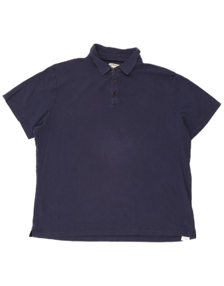 Męska koszulka polo Orvis 2XL, granatowa, bawełniana