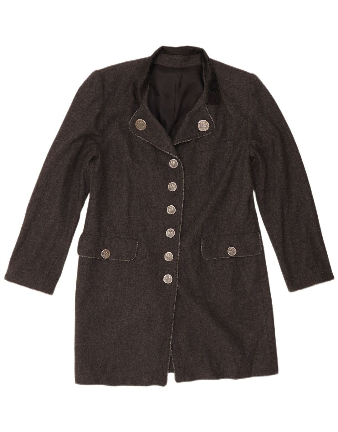 LANDHAUS Womens Longline 6 Button Blazer Jacket UK 16 Large Grey