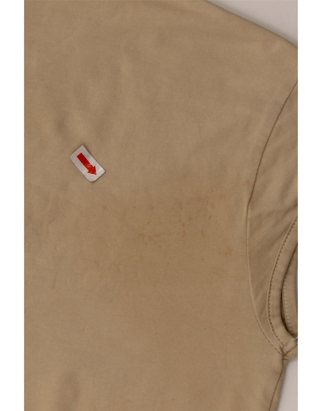 Damski T-shirt NIKE Crop Top UK 10/12 Średni Beż