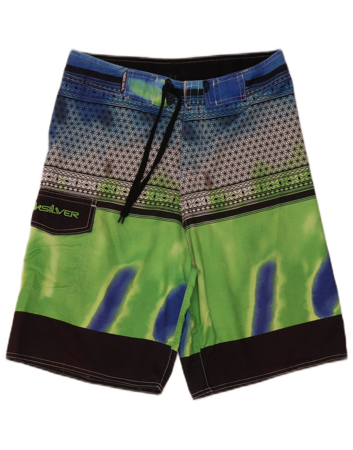 Męskie spodenki kąpielowe Quiksilver z grafiką, średnie wielokolorowe bloki kolorów