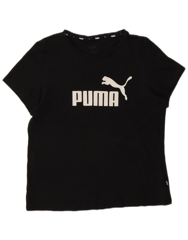 Damska koszulka z grafiką Puma Top UK 16, duża, czarna bawełna