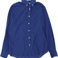 IZOD Mens Slim Fit Shirt Size 16 1/2 Large Blue Cotton Vintage Izod and Second-Hand Izod from Messina Hembry 