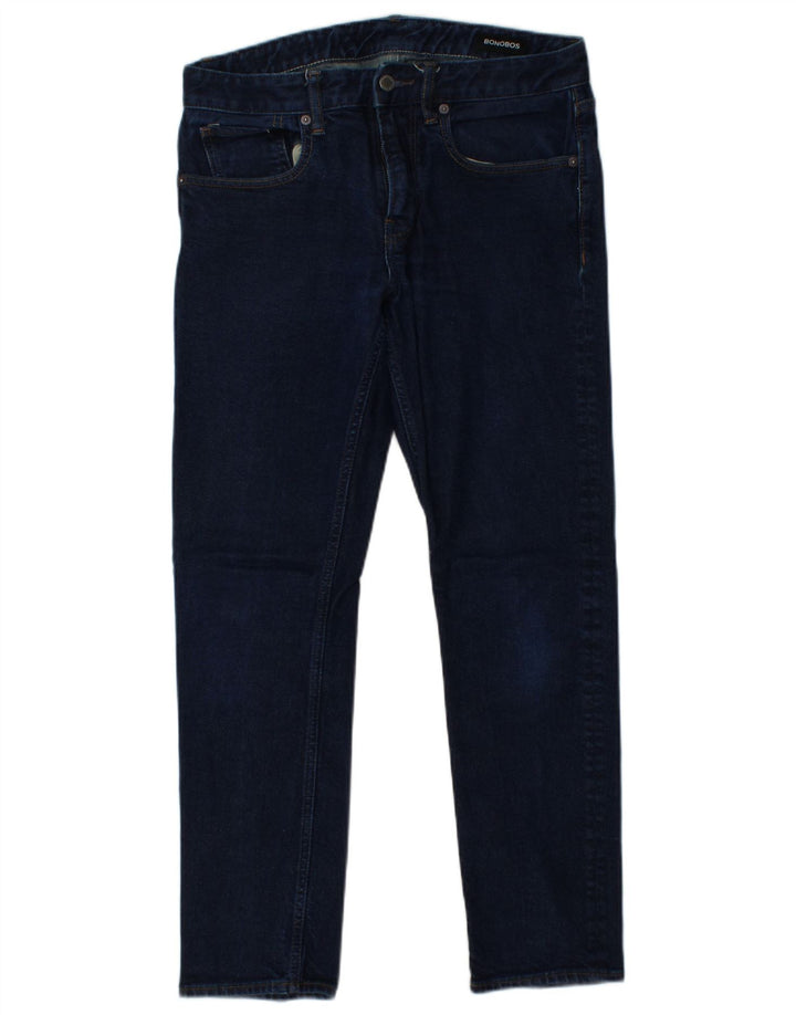 BONOBOS Damskie dopasowane jeansy slim W30 L27 Niebieskie
