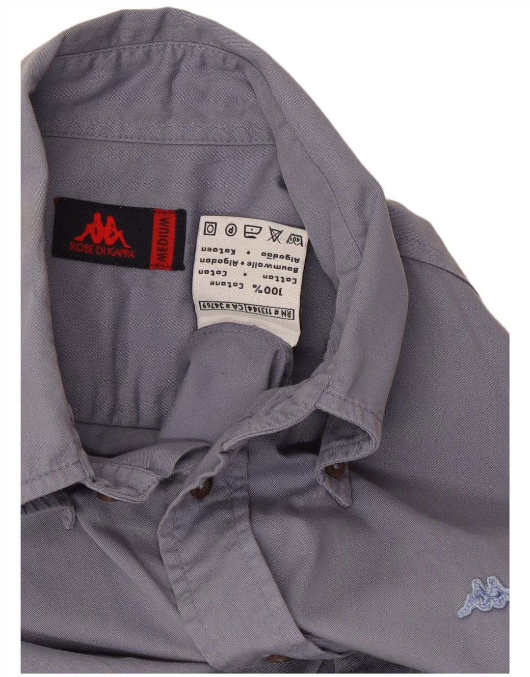 Koszula męska Kappa, średnia niebieska, bawełniana