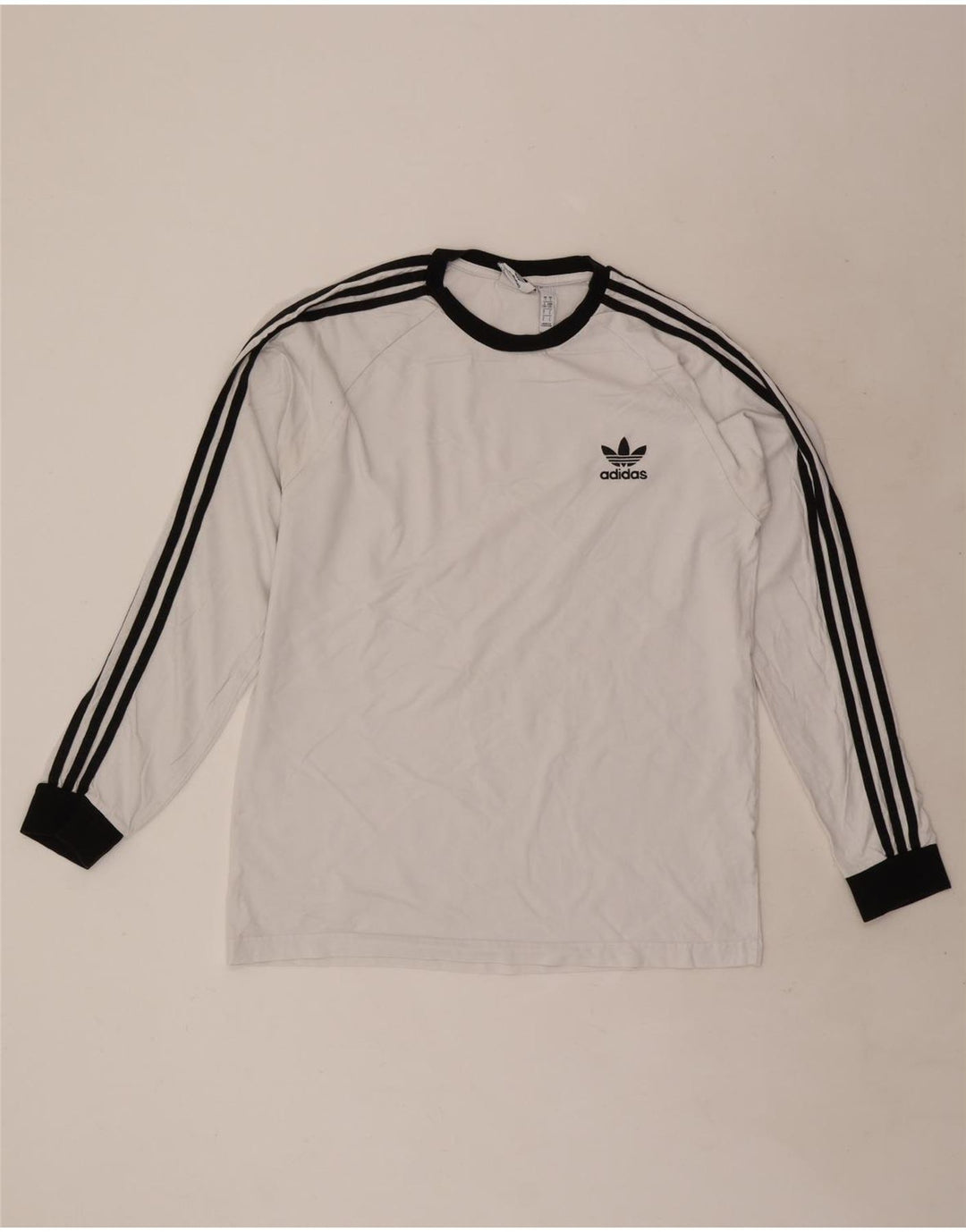 Męska koszulka Adidas z długim rękawem, duża, biała, bawełniana