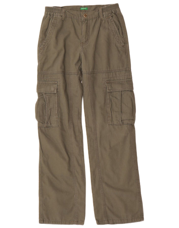 Spodnie chłopięce Benetton o luźnym kroju, 11-12 lat, 2XL W28 L31, bawełna khaki