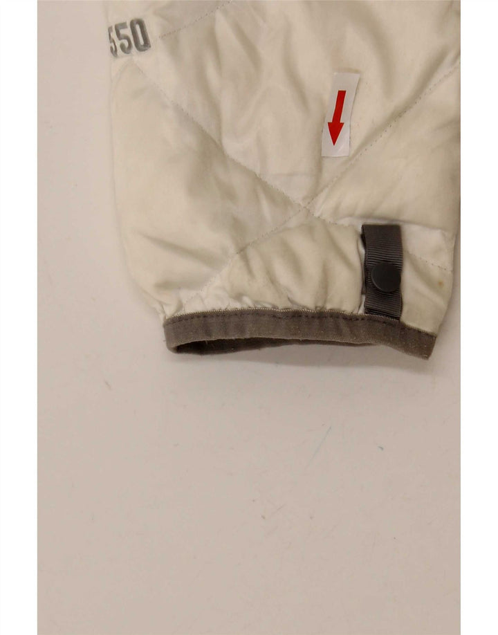 Damska kurtka wyściełana The North Face UK 16, duża, nylonowa w kolorze złamanej bieli
