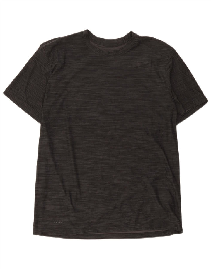 Męski T-shirt Nike Dri Fit, duży, poliestrowy, w czarne paski