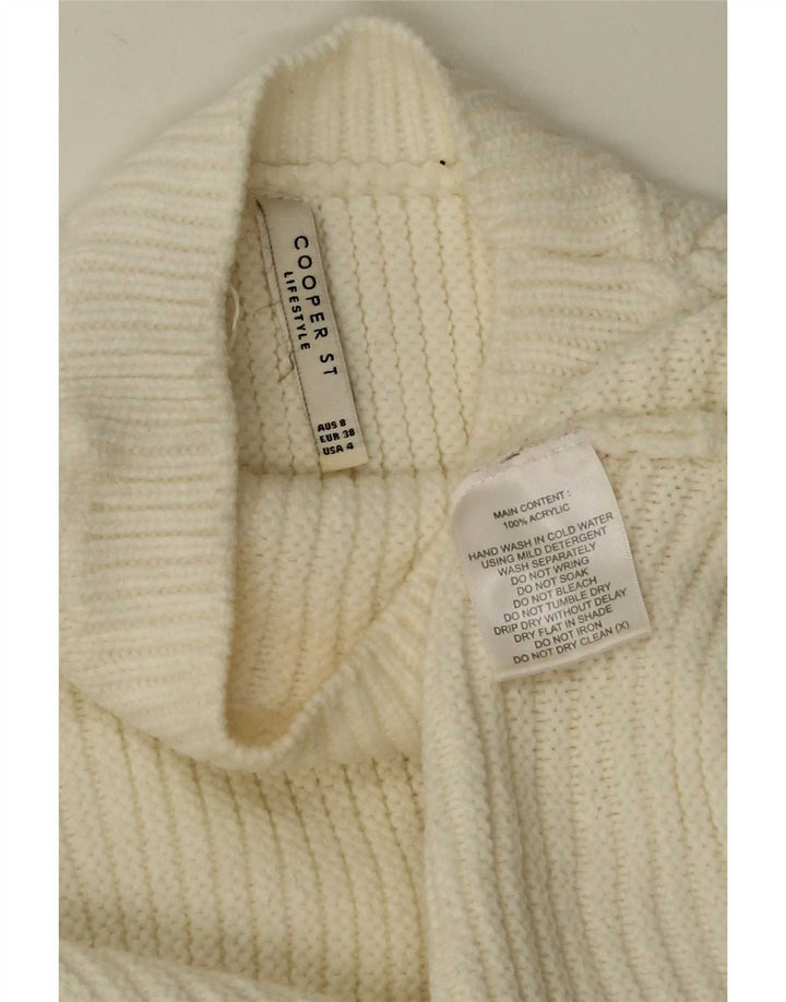 Damski sweter z golfem i golfem 3/4 firmy Cooper UK 8 Small White