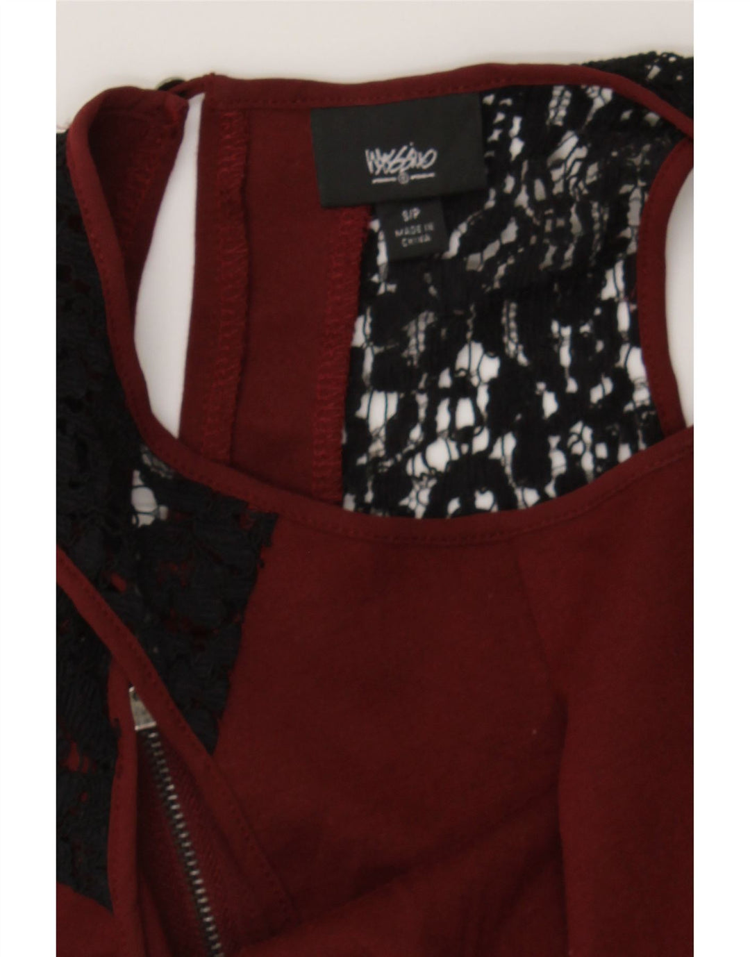 MOSSIMO Womens Sleeveless A-Line Dress UK 10 Small Burgundy Polyester Vintage Mossimo and Second-Hand Mossimo from Messina Hembry 