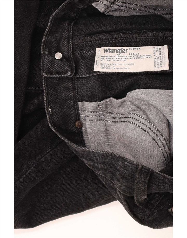 Damskie proste dżinsy Wrangler W31 L34 Czarne bawełniane