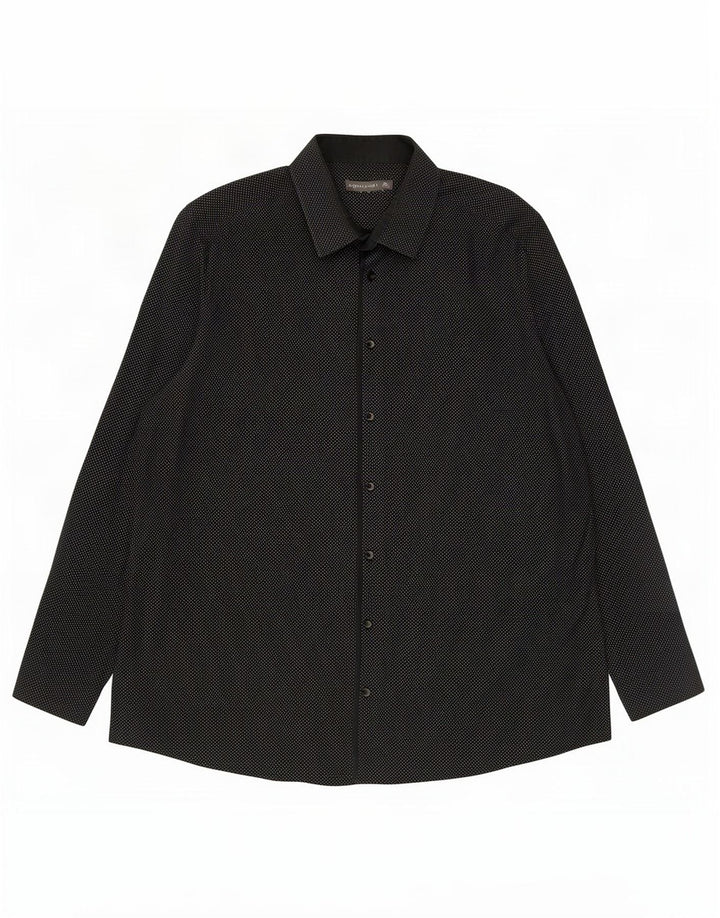 Koszula męska Angelo Litrico, rozmiar 45/46, 2XL, czarna, bawełniana w cętki