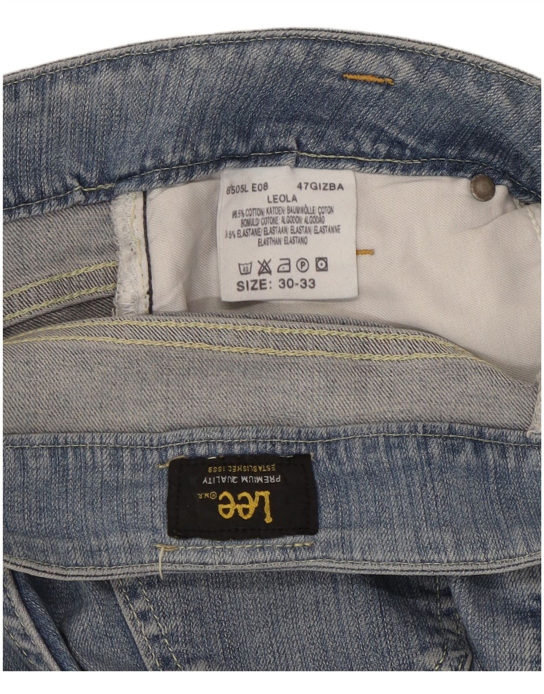 Damskie jeansy Lee Leola Bootcut W30 L28 Niebieskie bawełniane
