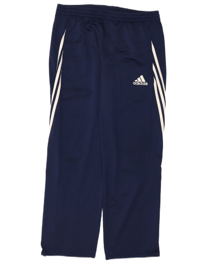 Damskie spodnie dresowe Adidas UK 14, duże granatowe, poliestrowe