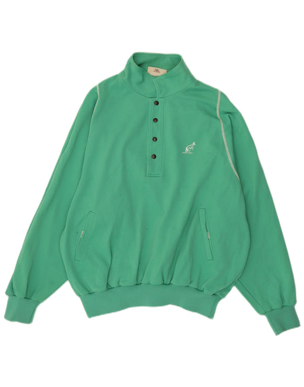 AUSTRALIJSKA L'ALPINA Męska bluza polo z dekoltem w serek IT 54 XL Zielona bawełna