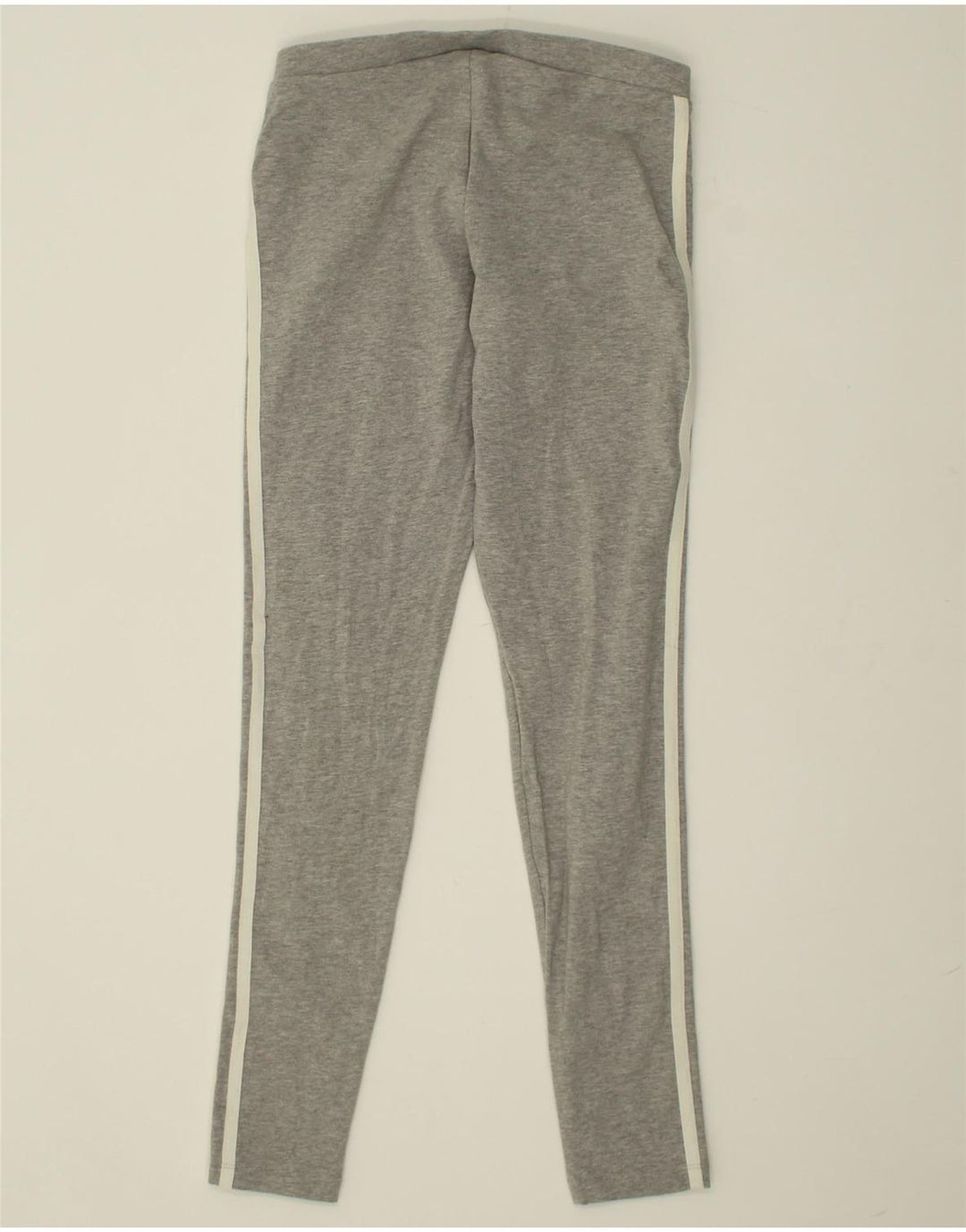 ADIDAS Womens Leggings UK 10 Small  Grey Flecked Cotton Vintage Adidas and Second-Hand Adidas from Messina Hembry 