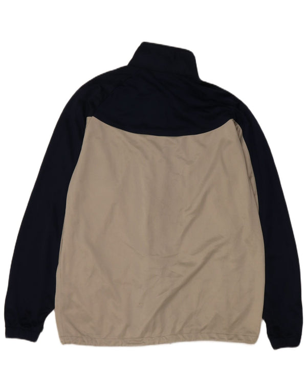 Męska kurtka dresowa Asics, średnia, złamana biel, poliester z blokami kolorów