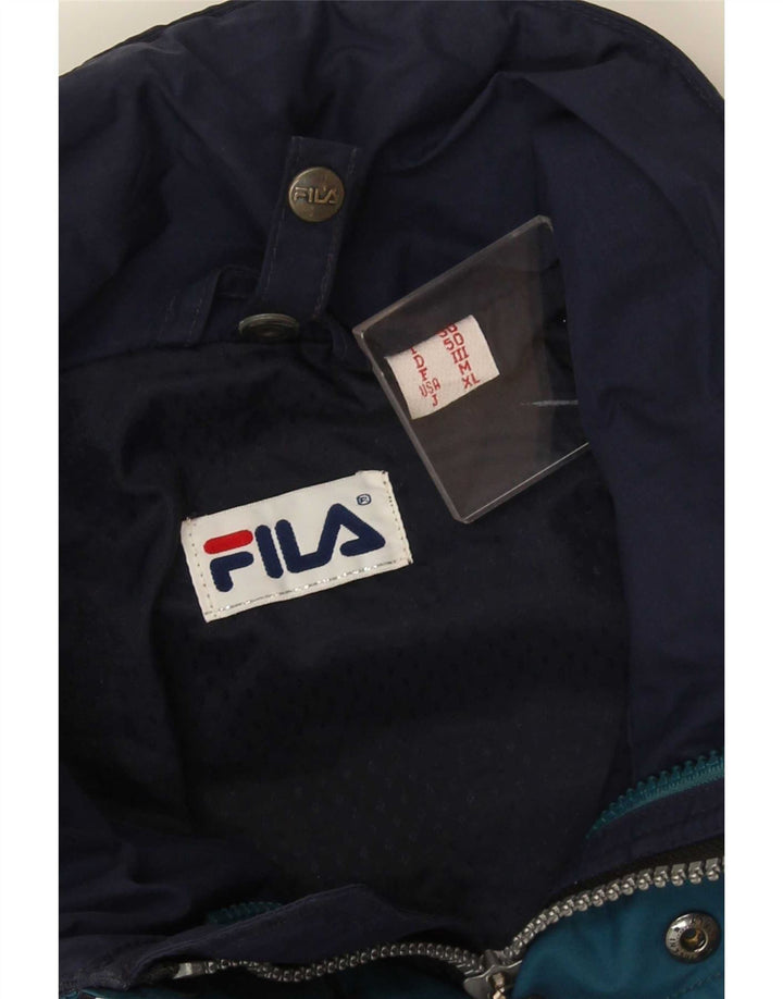 Męska kurtka przeciwdeszczowa Fila IT 50, duża, granatowa