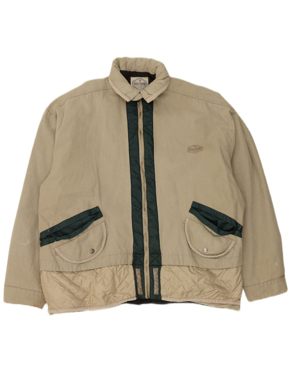 Męska kurtka bomber Vintage UK 42 XL w kolorze beżowym