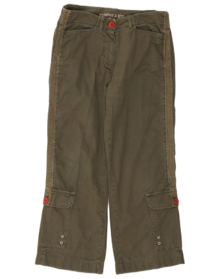 Proste sztruksowe spodnie MURPHY & NYE W28 L23, bawełna khaki