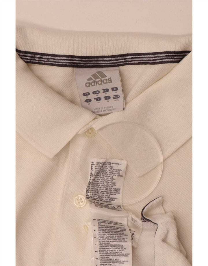 Męska koszulka polo Adidas, średnia biała bawełna
