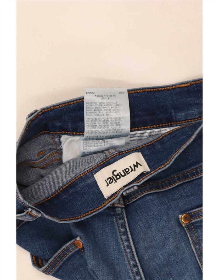 Wrangler Męskie Larston Slim Jeans W36 L32 Niebieskie bawełniane