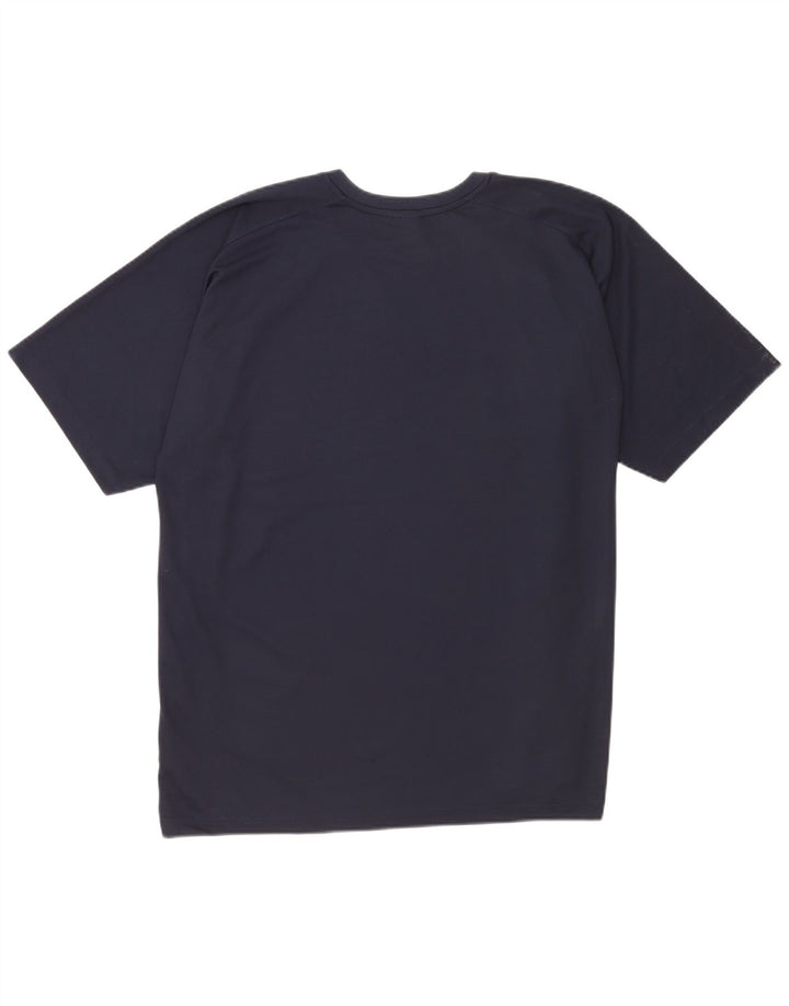 Męski T-shirt z grafiką Umbro, duży, granatowy, kolorowy poliester