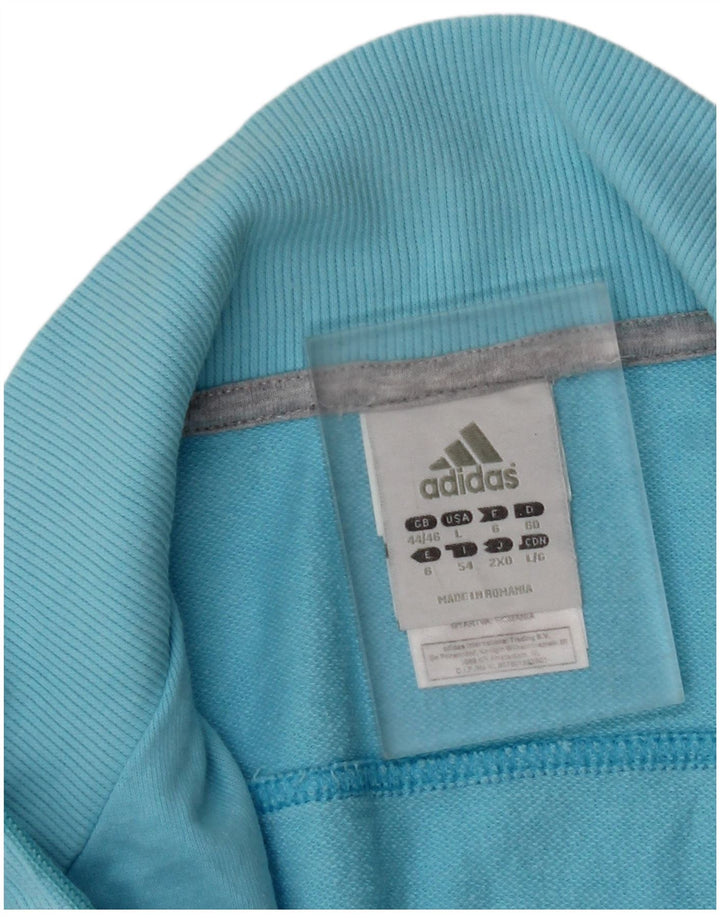 Damska kurtka dresowa ADIDAS EU 44/46, duża niebieska bawełna