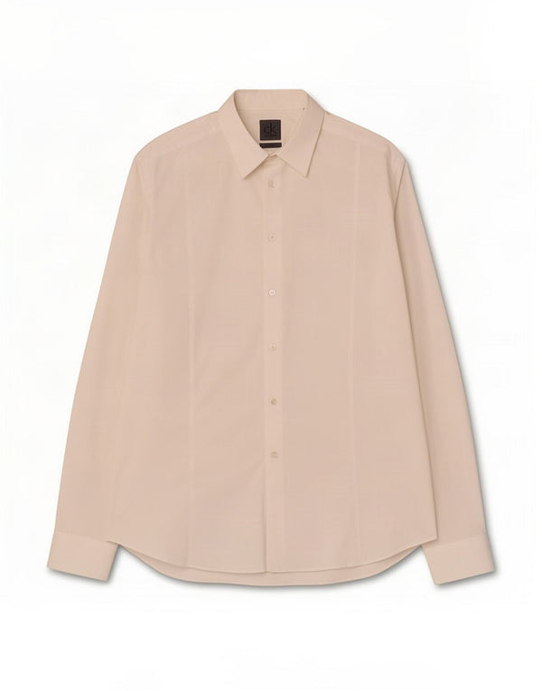 Męska koszula Calvin Klein ze stretchem, slim fit, 2XL, z białej bawełny