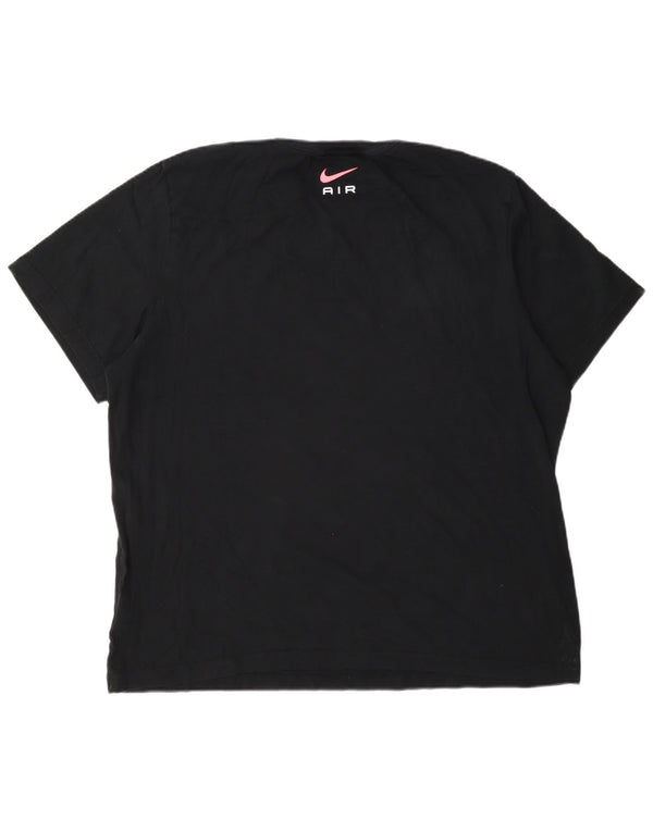 Męski T-shirt z grafiką Nike, 2XL, czarna, bawełniana