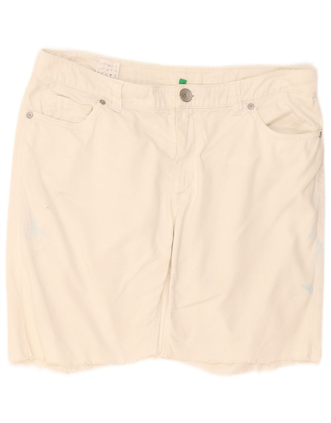 Damskie spodenki codzienne Benetton IT 44 Medium W34 Biała bawełna