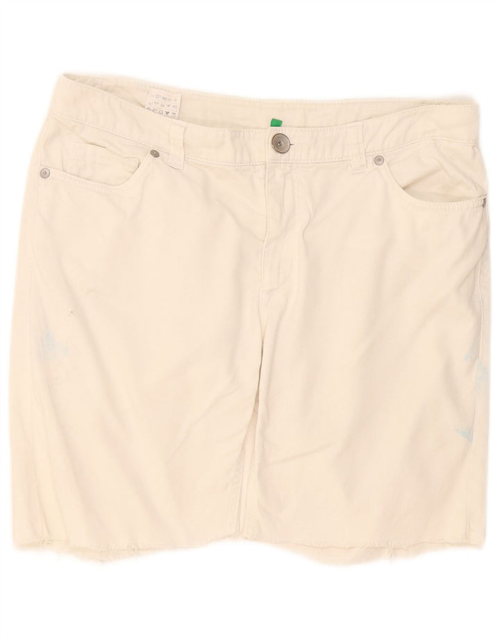 Damskie spodenki codzienne Benetton IT 44 Medium W34 Biała bawełna