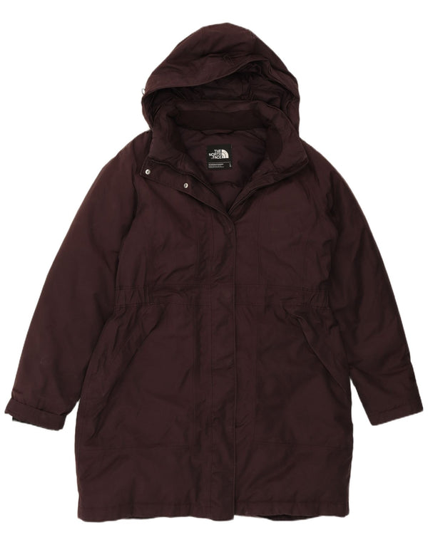 Damski ocieplany płaszcz z kapturem The North Face UK 14, duży, fioletowy, bawełniany