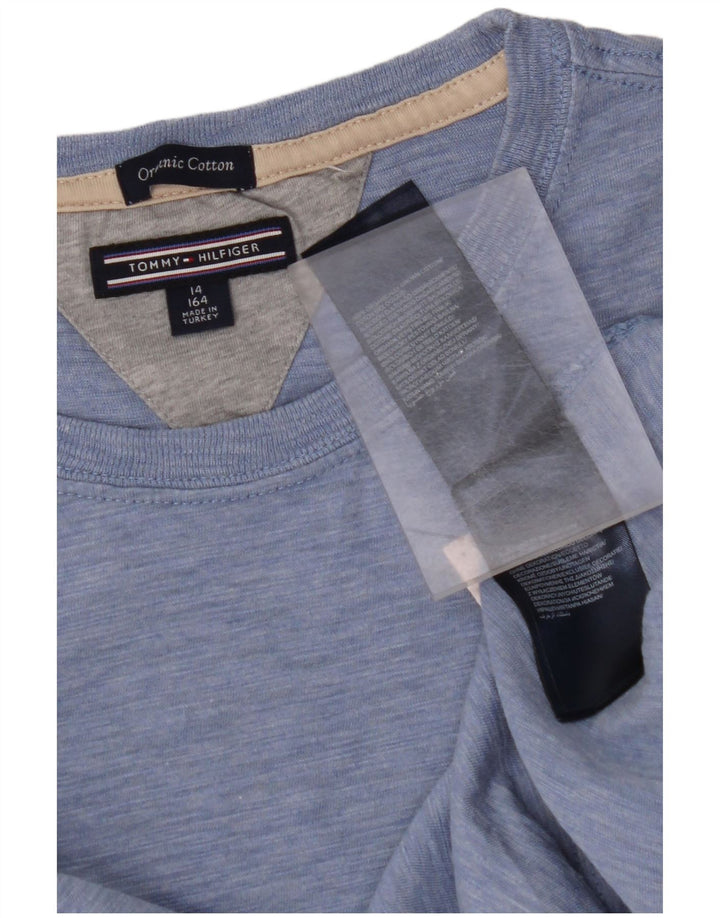 T-shirt chłopięcy TOMMY HILFIGER 13-14 lat, bawełniany w niebieskie plamki