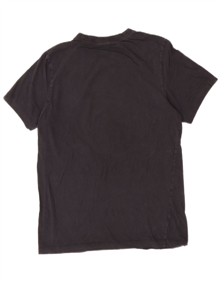 Męski T-shirt z grafiką Nike, mały, czarny, bawełniany