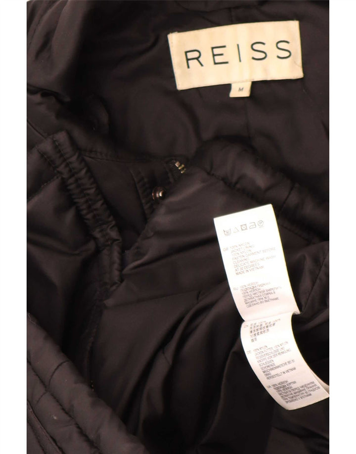 Męska pikowana kurtka Reiss UK 38, średni czarny nylon