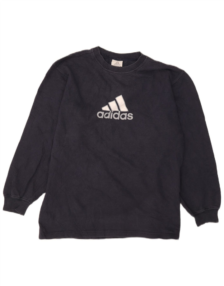 Bluza chłopięca Adidas Graphic Jumper 15-16 lat granatowa