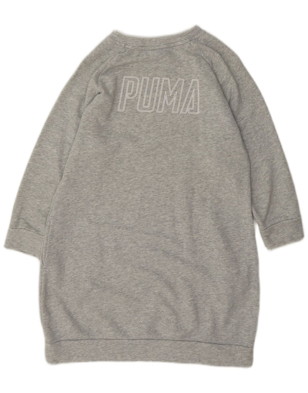 Damska bluza dresowa Puma Oversize z grafiką, sukienka UK 10, mała, szara