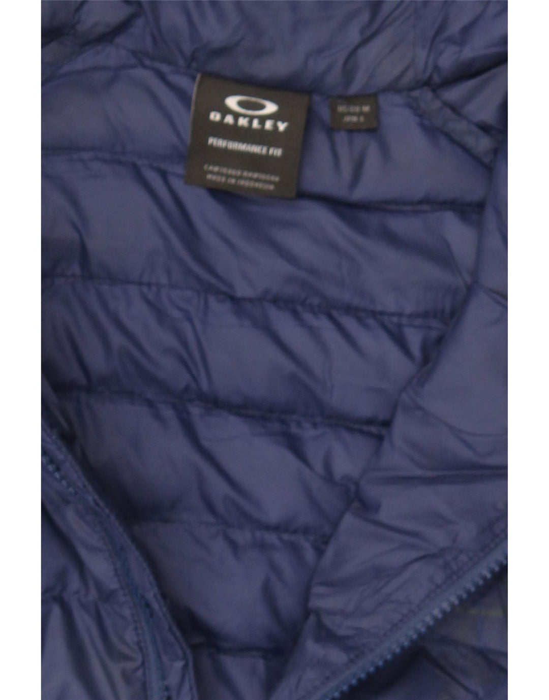 OAKLEY Mens Hooded Padded Jacket UK 38 Medium Navy Blue Polyamide Vintage Oakley and Second-Hand Oakley from Messina Hembry 