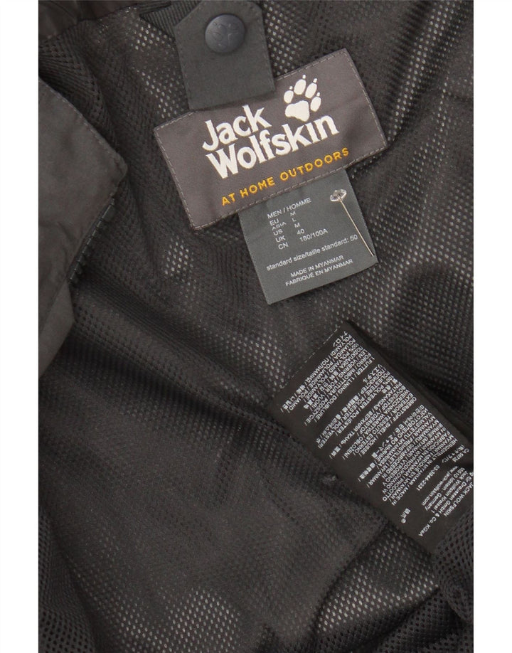 Męska kurtka wiatrówka z kapturem JACK WOLFSKIN UK 40, średni szary poliester
