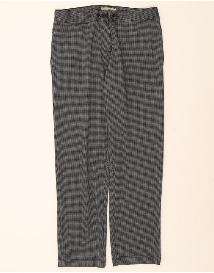 DACK'S Womens Straight Casual Trousers Small W30 L28 Grey Houndstooth Vintage Dack's and Second-Hand Dack's from Messina Hembry 