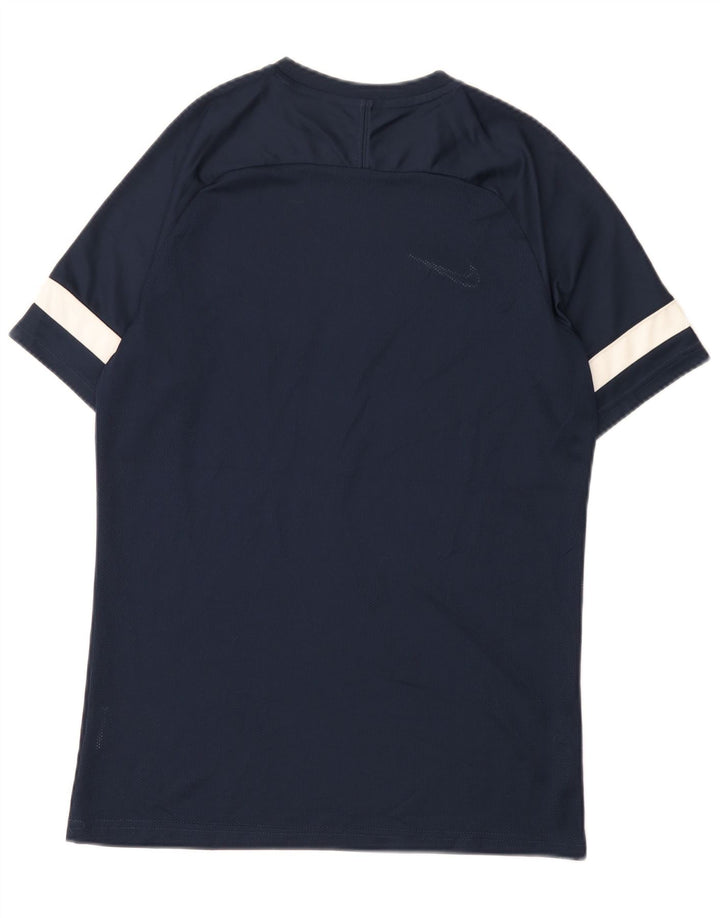 Męska koszulka Nike Dri Fit Top, średni granatowy poliester z blokami kolorów